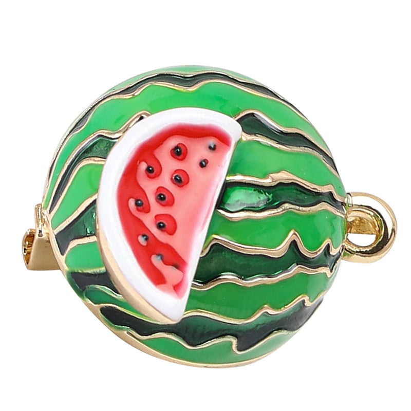 Fruits Enamel Brooches Pins Watermelon Safety Pins Cute Fruits Lapel Pins Badges For Girls Women Clothing Backpacks Jackets Hats - Image 1