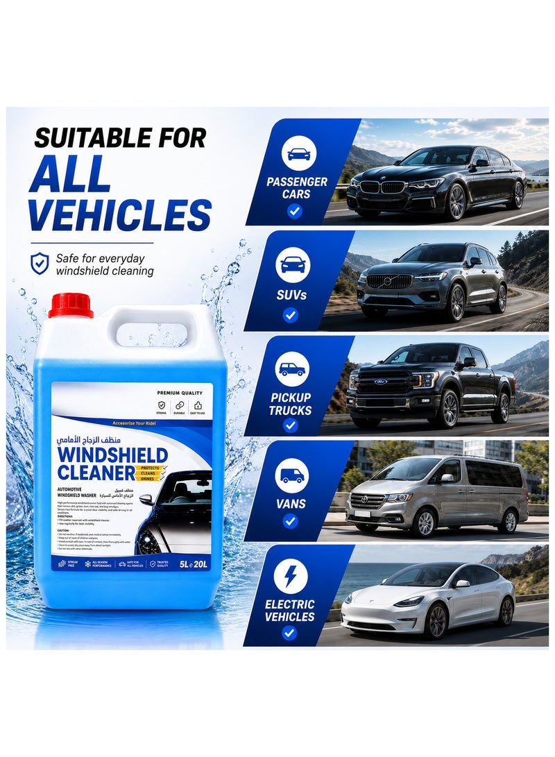 Caraxa Windshield Washer Fluid For Cars –Ready-to-Use Bug Remover Streak-Free Glass Cleaner - Image 4