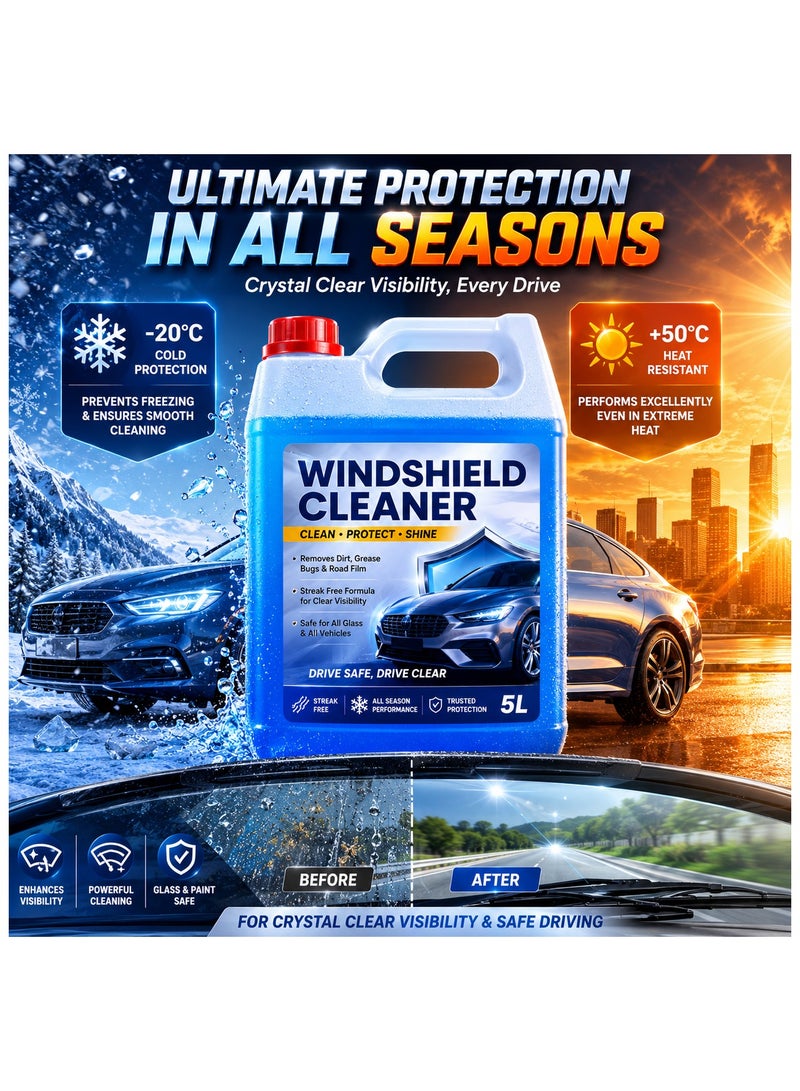 Caraxa Windshield Washer Fluid For Cars –Ready-to-Use Bug Remover Streak-Free Glass Cleaner - Image 5
