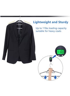 Red Dot Gift 100 Pieces 42cm Grey Non-Slip Velvet Clothes Hanger with 360 Degree Rotatable Hook Durable and Slim  - Image 3
