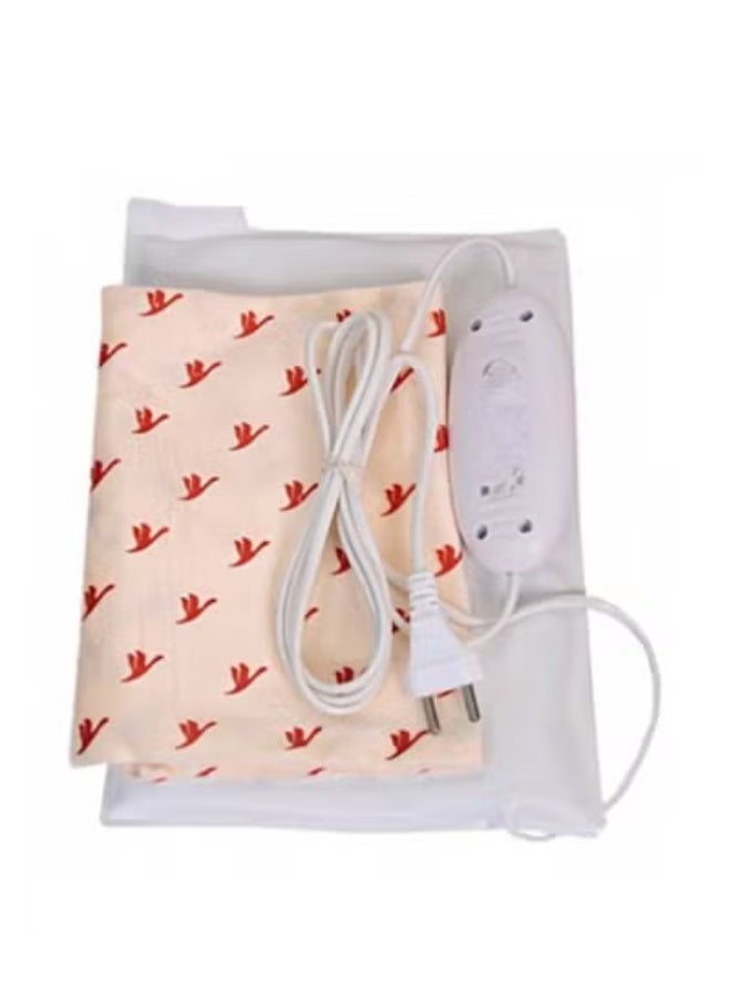 حزام تدفئة طبي مقاس كبير – وسادة حرارية كهربائية بخامة مخملية وثلاث مستويات حرارة لتخفيف آلام الظهر والعضلات - Image 2