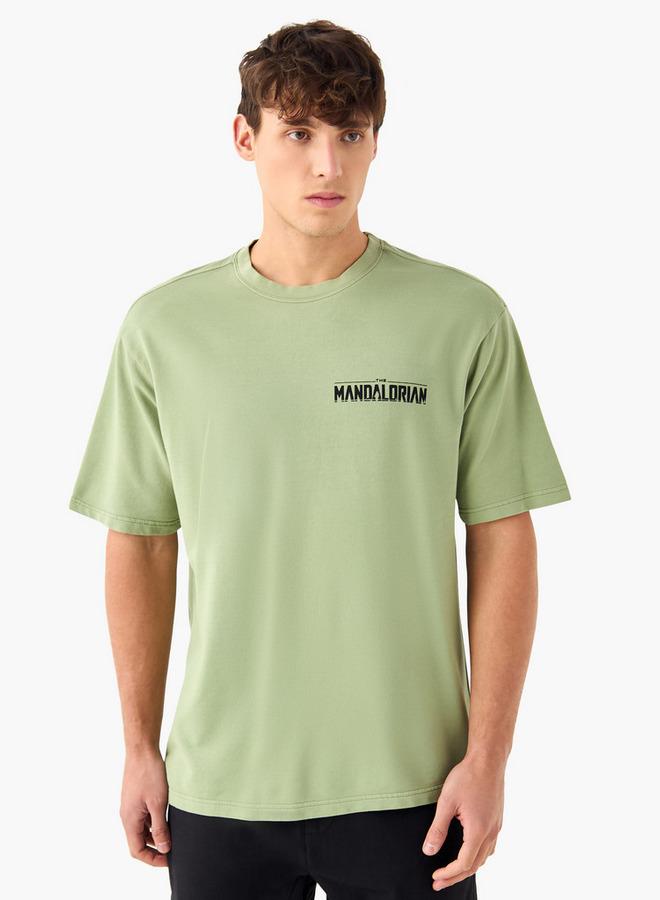 SP Characters The Mandalorian Print T-shirt with Short Sleeves and Crew Neck - Image 3