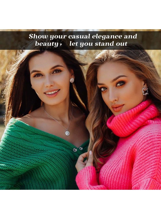 WILLBOND 6 Pieces Artificial Pearl Brooch Pins Anti-Exposure Neckline Safety Pins Sweater Shawl Clips for Women Girls Wedding Party Decorations, 2 Styles, Faux Pearl, not known - Image 5