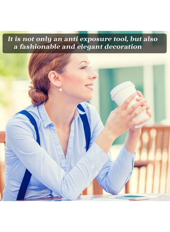 WILLBOND 6 Pieces Artificial Pearl Brooch Pins Anti-Exposure Neckline Safety Pins Sweater Shawl Clips for Women Girls Wedding Party Decorations, 2 Styles, Faux Pearl, not known - Image 3