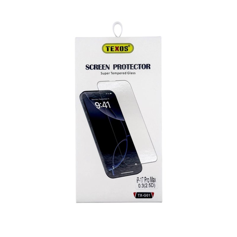 TEXOS G-01 Screen Protector - Super Tempered Glass For iPhone For iPhone 17 Pro Max - Image 1