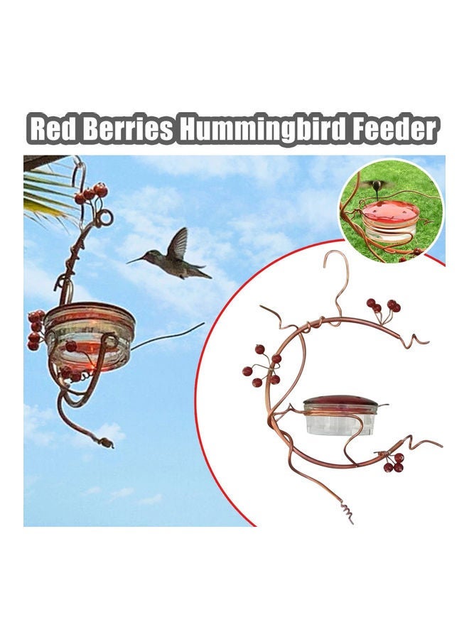 NIBEMINENT Berries Hummingbird Feeder Red - Image 2