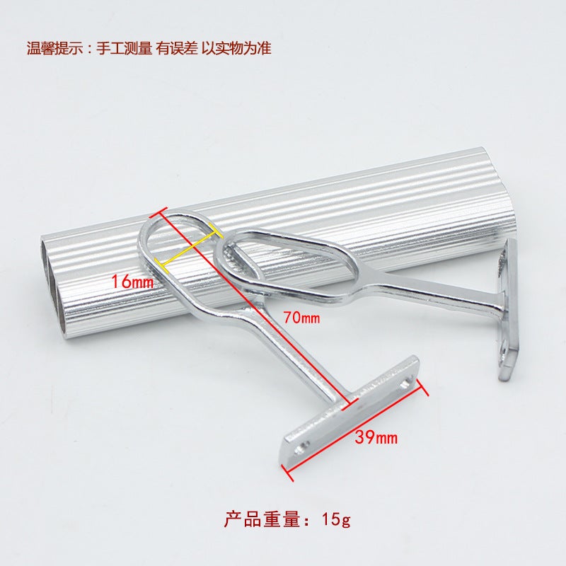 Hardware Wardrobe Hanging Pole 16 Flat Pipe Flange Top Mounted Hanging Seat Thickened Clothes Seat Supply - Image 1