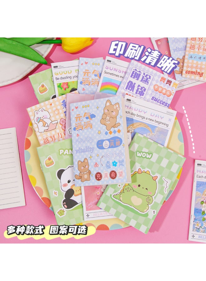 HELPS Creative Mini Cartoon Notebook Rewards Students Horizontal Line Plan This High-value Portable Cute Pocket - Image 4