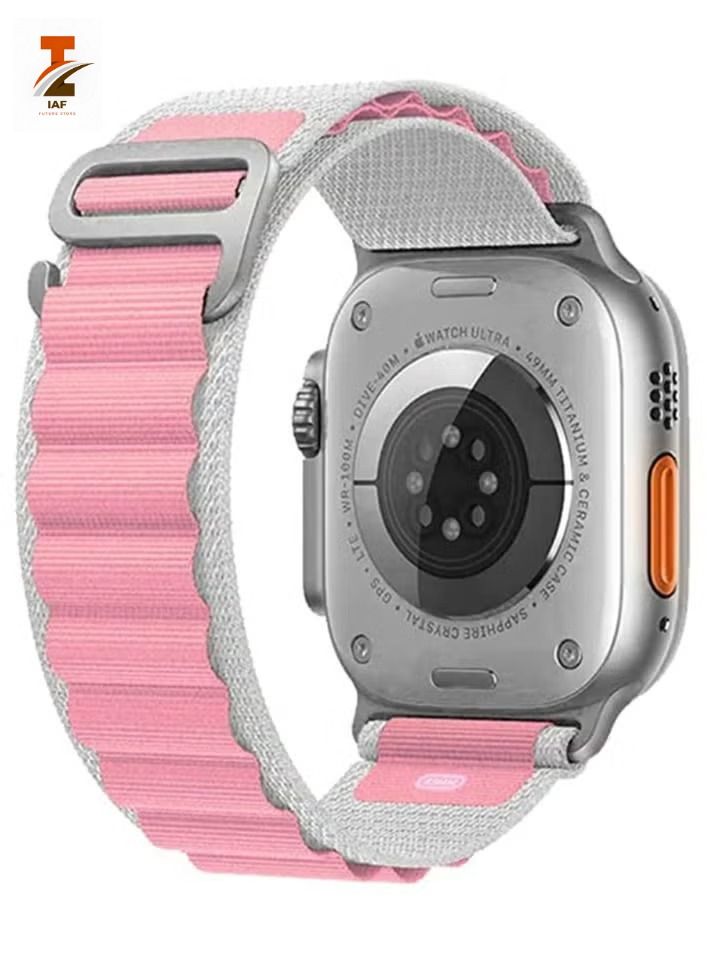 إيف حزام رياضي منسوج من النايلون لساعة آبل 49 مللي متر / 45 مللي متر / 44 مللي متر متوافق مع سلسلة الساعات 8 / Ultra / 7 / SE / 6/5/4/3/2/1