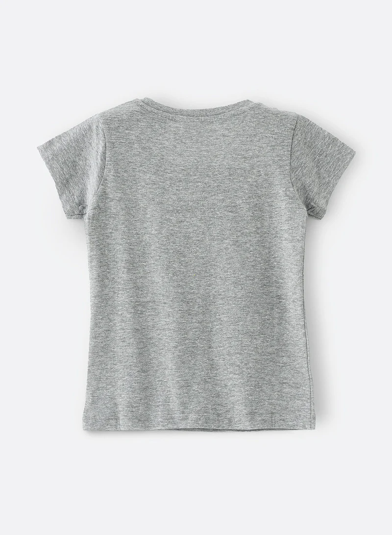 Jelliene Basic round neck graphic t-shirt