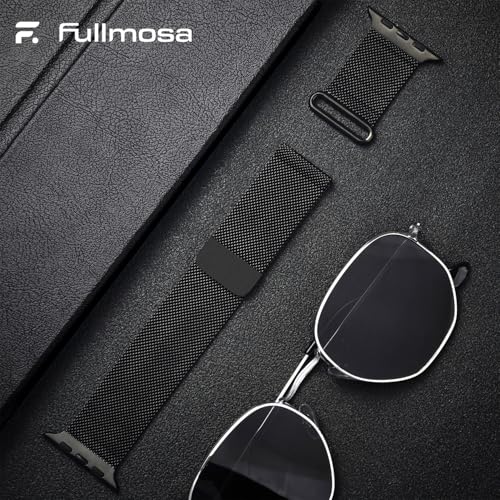 Fullmosa Compatible with Apple Watch Strap 49mm 46mm 45mm 44mm 42mm（Series 3/2/1） Women Men,Milanese iWatch Strap Ultra 3/2/1 SE3/2/1 Series 11 10 9 8 7 6 5 4 3 2 1,Blue [NO Watch and Case] - Image 2