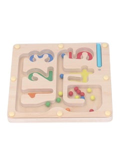 نيبمينينت Magnetic Color and Number Maze Wooden Magnet Matching Counting Puzzle Board Educational Children Sorting Toy with Pen  - Image 4