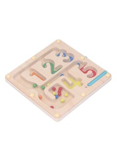 نيبمينينت Magnetic Color and Number Maze Wooden Magnet Matching Counting Puzzle Board Educational Children Sorting Toy with Pen  - Image 2