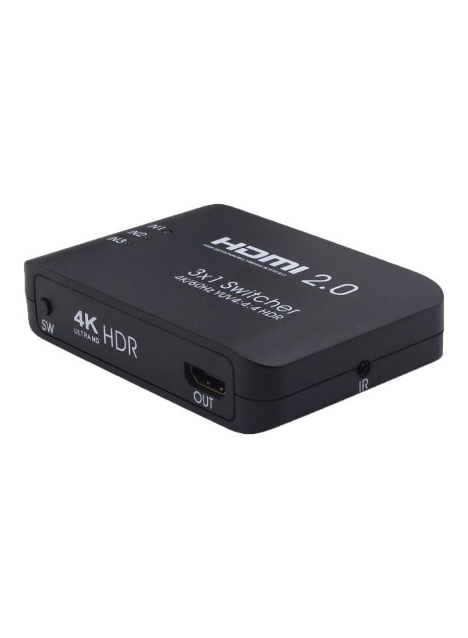 NIBEMINENT 3-Port HDMI 2.0 Splitter Black - Image 1