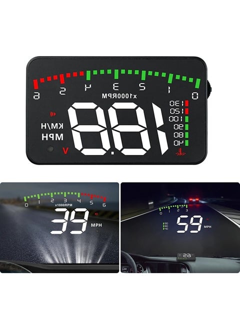 Compatible For Hyundai Era-Getz Car External Digital Temperature-Speed-Revolution-Voltage Display Hub Obd