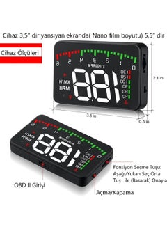 Duhaline Compatible For Hyundai Era-Getz Car External Digital Temperature-Speed-Revolution-Voltage Display Hub Obd  - Image 5