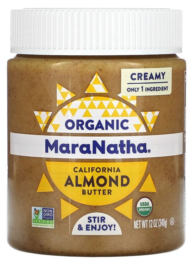 MaraNatha Organic California Almond Butter Creamy 12 oz (340 g) 