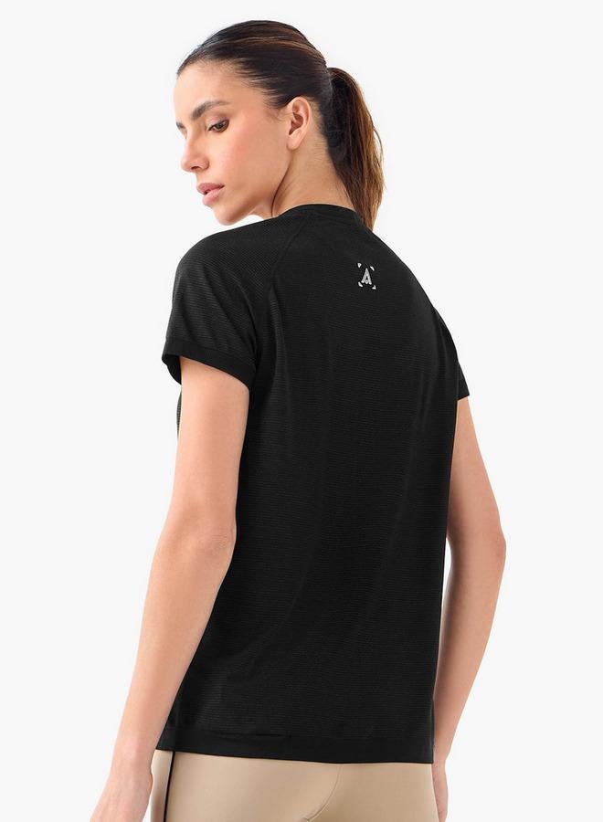 Active Seamless T-Shirt with Raglan Sleeves - Image 3