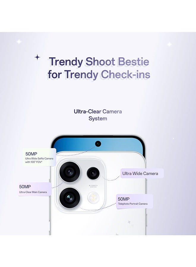OPPO Reno16F 5G Dual SIM Twilight Violet 8GB RAM 256GB with FREE Enco Buds 3 Pro, Google Cloud Storage, Spotify Premium and VIP Card Warranty – Middle East Version - Image 4
