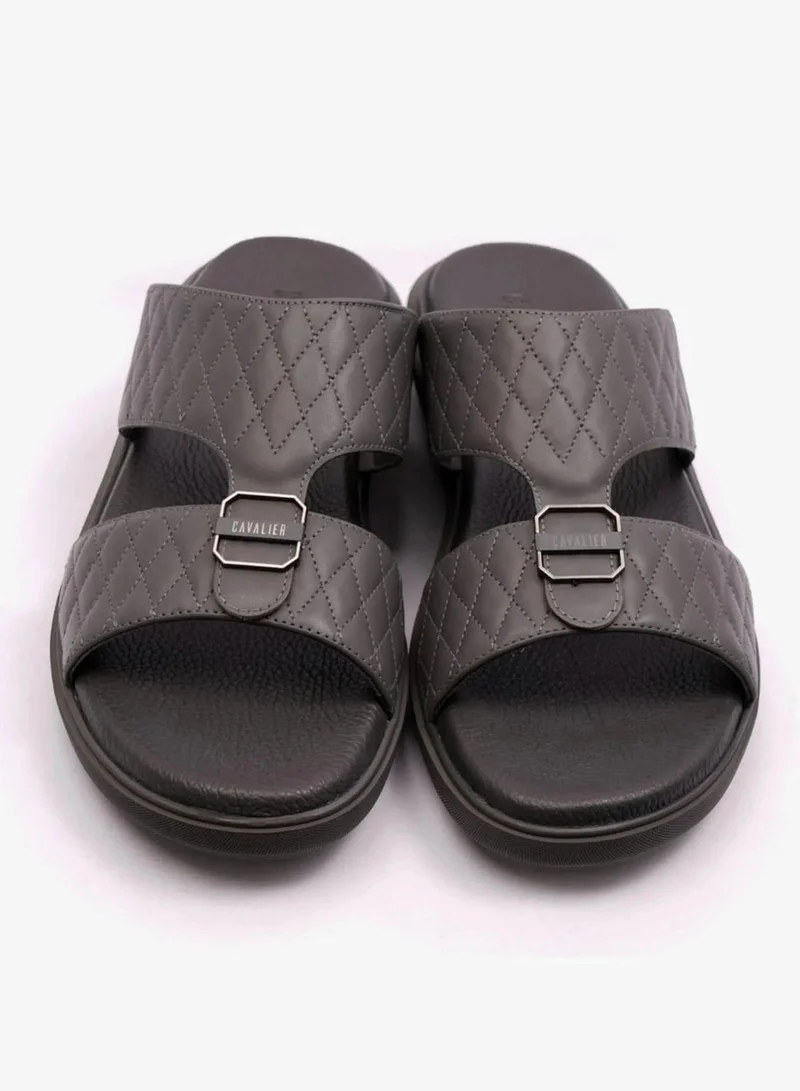UOMO Cavalier  UOMO CAVALIER MENS ARABIC QUILTING PATTERN SANDALS GREY for Men | Best Price UAE