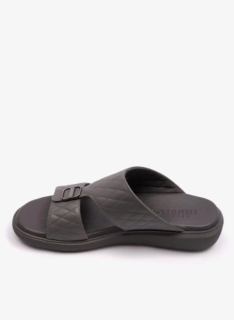 UOMO Cavalier  UOMO CAVALIER MENS ARABIC QUILTING PATTERN SANDALS GREY for Men | Best Price UAE