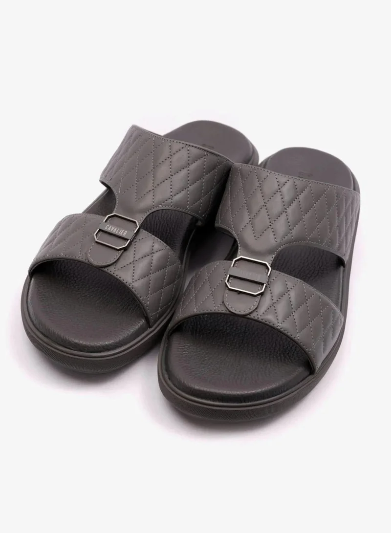 UOMO Cavalier  UOMO CAVALIER MENS ARABIC QUILTING PATTERN SANDALS GREY for Men | Best Price UAE