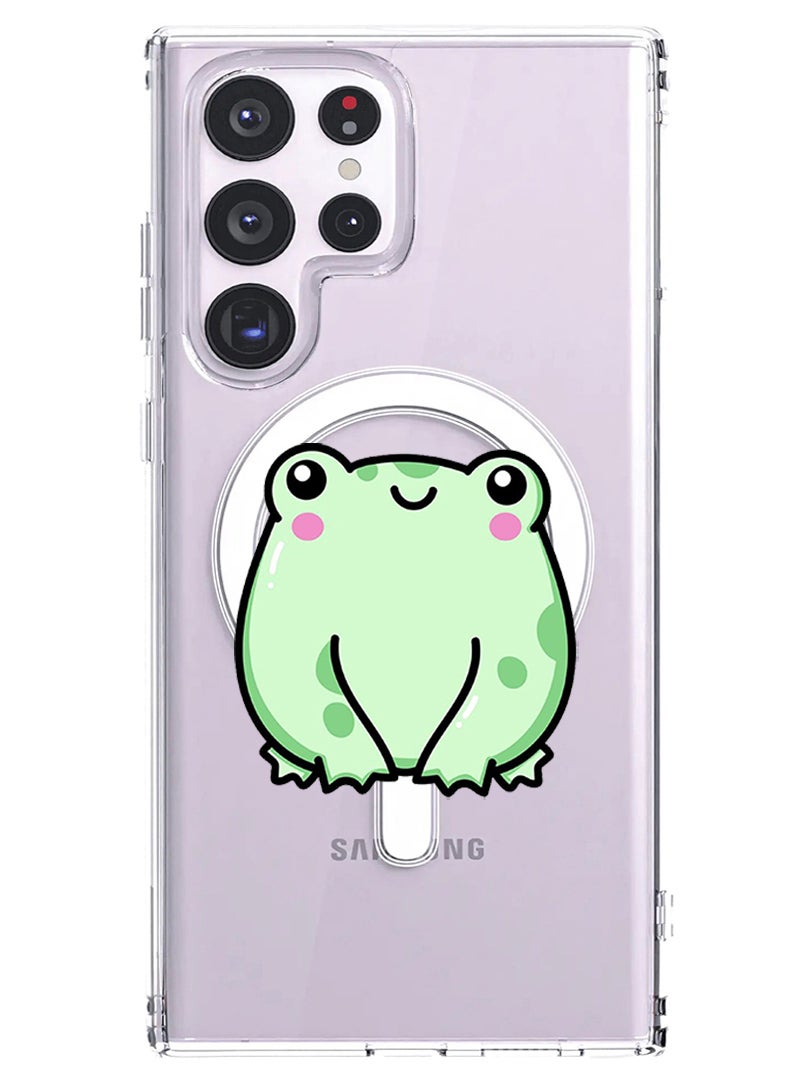 Theodor Magnetic Case for Samsung Galaxy S23 Ultra 6.8-inch Compatible with MagSafe Wireless Charging, Shockproof Phone Bumper Cover frog copy - Image 1