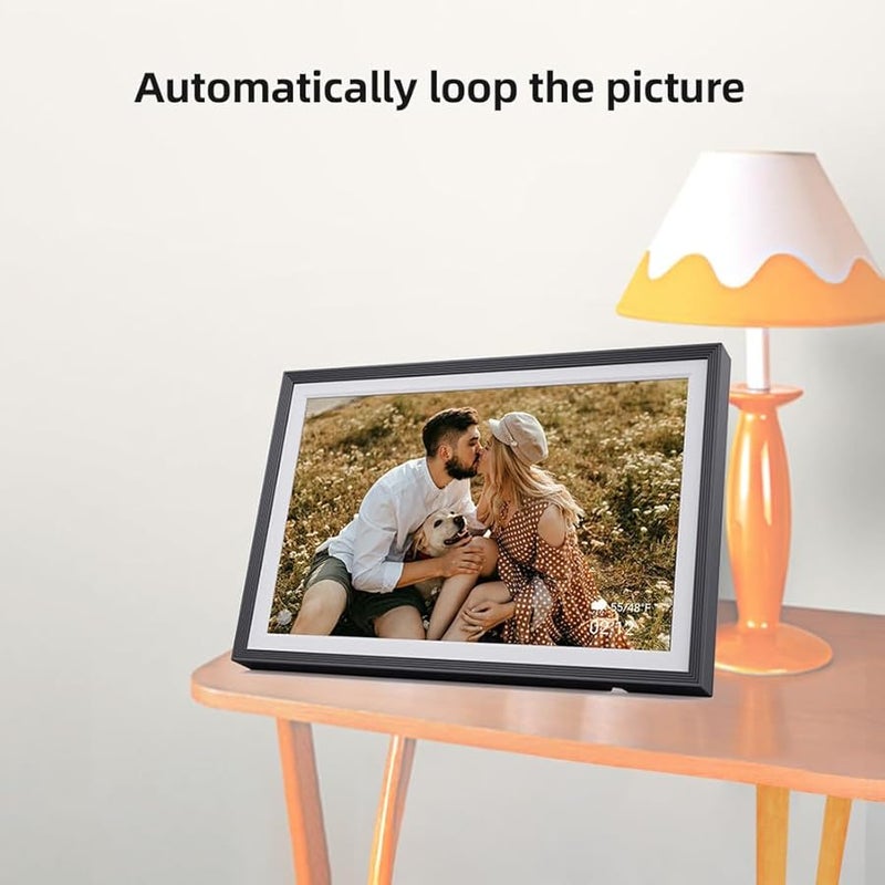 10.1 Inch Digital Photo Frame IPS HD Screen 1280x800 with Clock and Calendar Desktop Display - Image 3