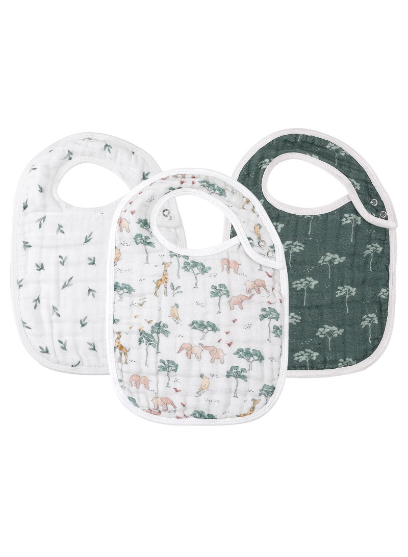 general 3-Pieces Mother Baby Supplies Baby Saliva Towel Cotton Water Uptake Baby Bib - Image 1