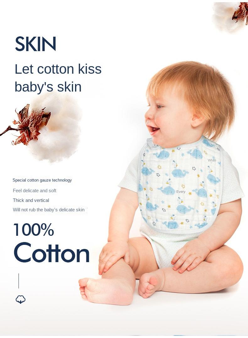general 3-Pieces Mother Baby Supplies Baby Saliva Towel Cotton Water Uptake Baby Bib - Image 4