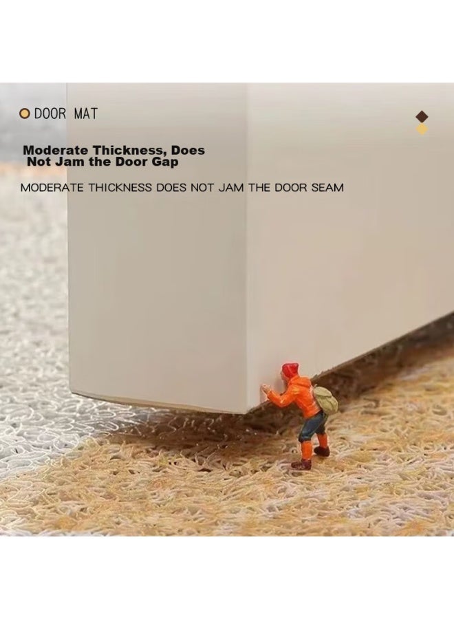 Slowly Say Manshuo Entrance Door Mat, Home Use Silk Loop Cuttable Dust Removal Non-slip Water-absorbing Doormat, Quque 60*90cm - Image 4