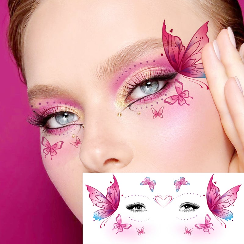 ملصقات وشم فراشة مؤقتة - Image 3