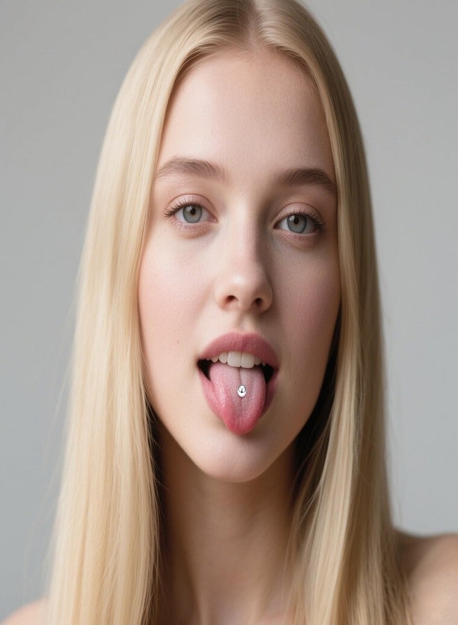 Ruifan ASTM F136 Titanium Tongue Piercing Barbell Jewelry Internally Threaded Tongue Rings Jeweled Purple Opal Solid Titanium Labret Cheek Piercing Jewelry for Women Men 14G 16mm - Image 4