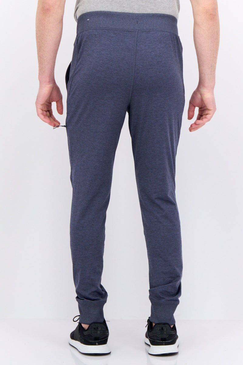 Gaiam Men Slim Fit Solid Jogger Pants, Heather Grey - Image 3