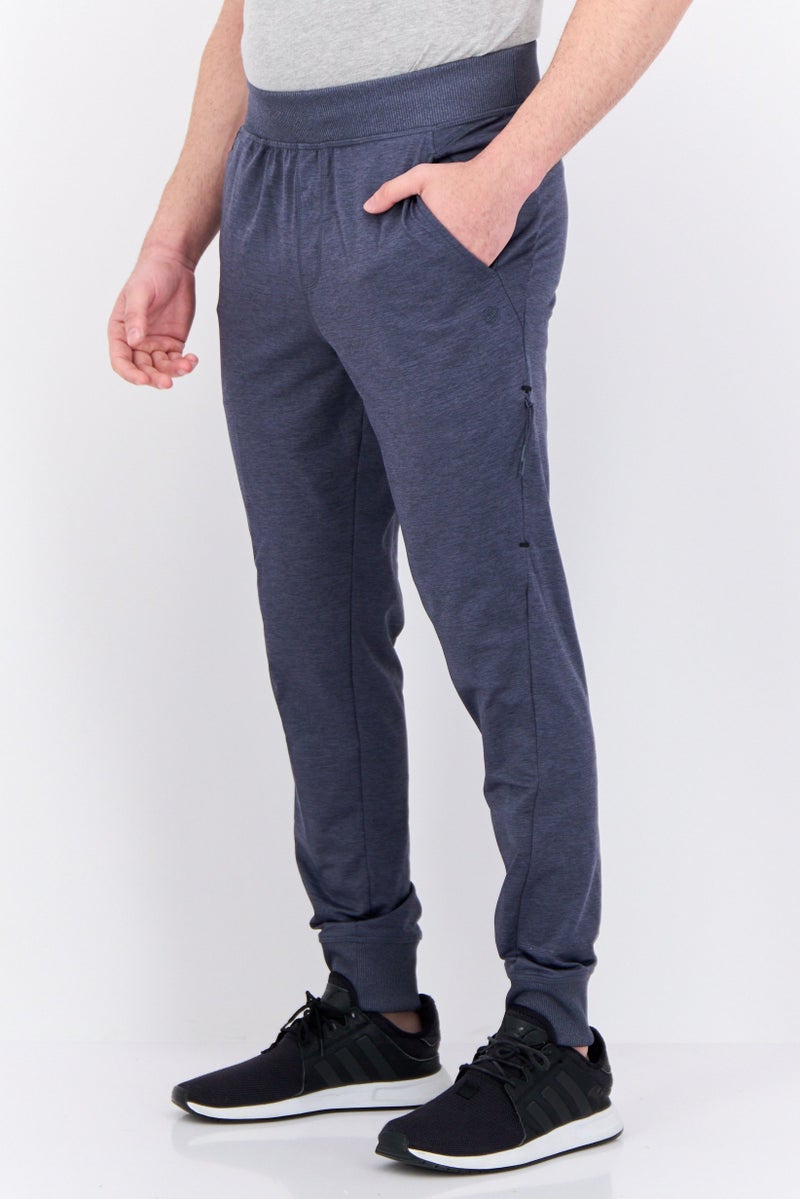 Gaiam Men Slim Fit Solid Jogger Pants, Heather Grey - Image 2