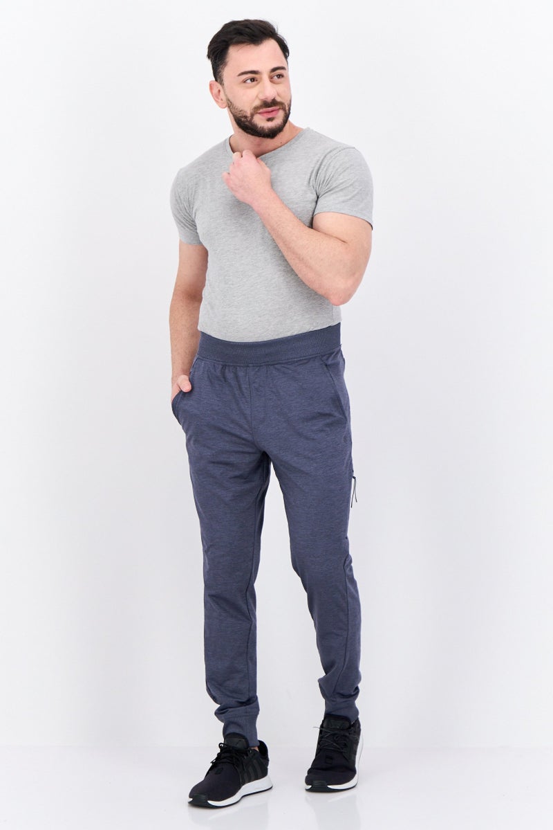 Gaiam Men Slim Fit Solid Jogger Pants, Heather Grey - Image 4