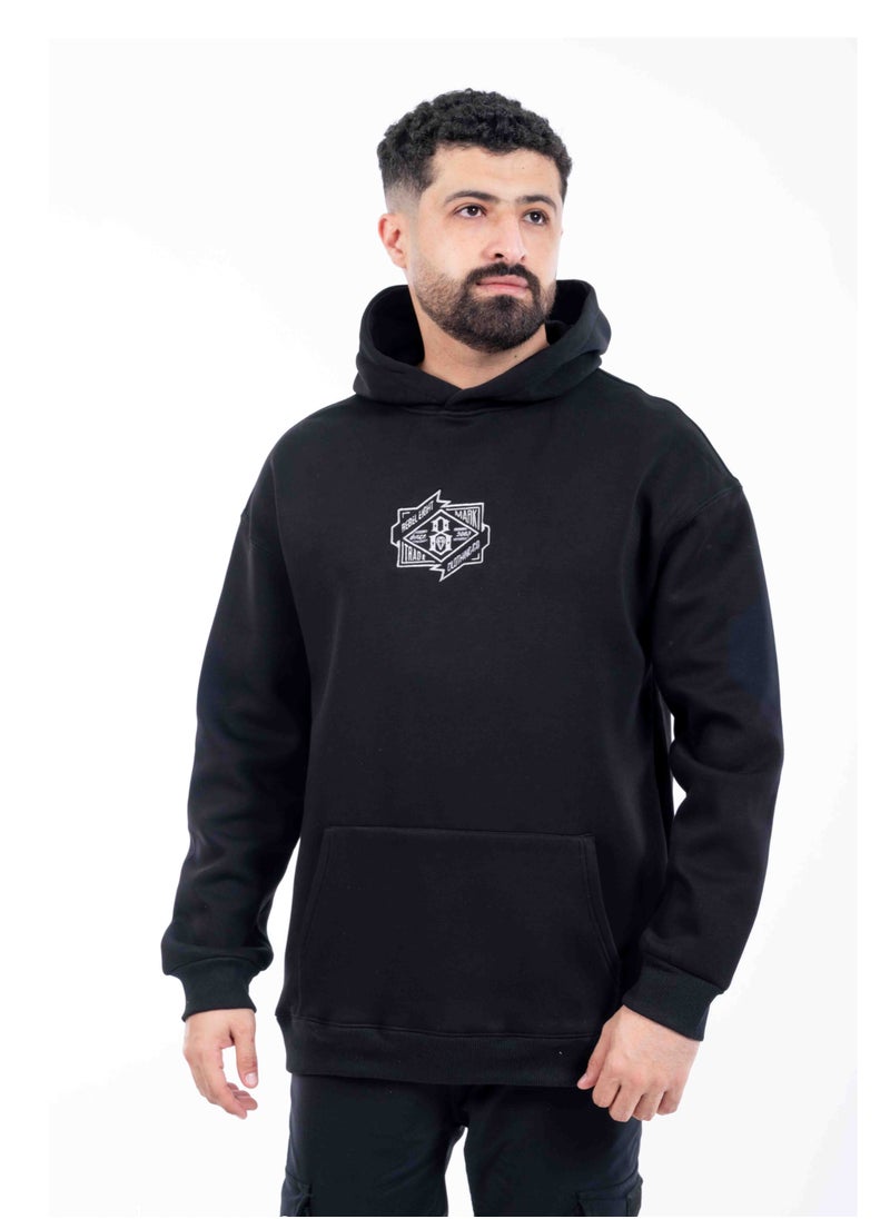 Everest Unisex Oversized Black Hoodie  - Image 1