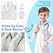 RioRand Kids Doctor Lab Coat Costume with Accessories Role Play for Boys Girls Playset Nurse Costume Age 312 White S120CM35T - Image 4