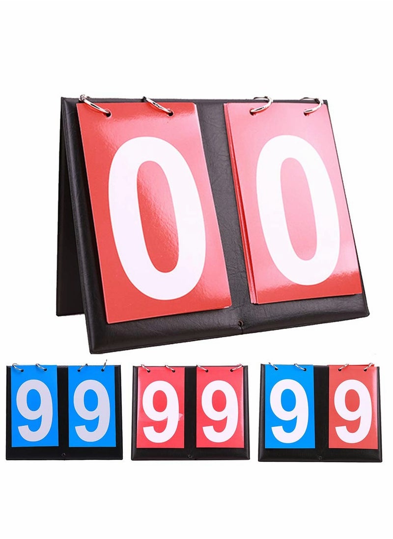 Digital Scoreboard for Sports, 2 Digit Display, Flip Number Design, Perfect for Table Tennis and Basketball Games
