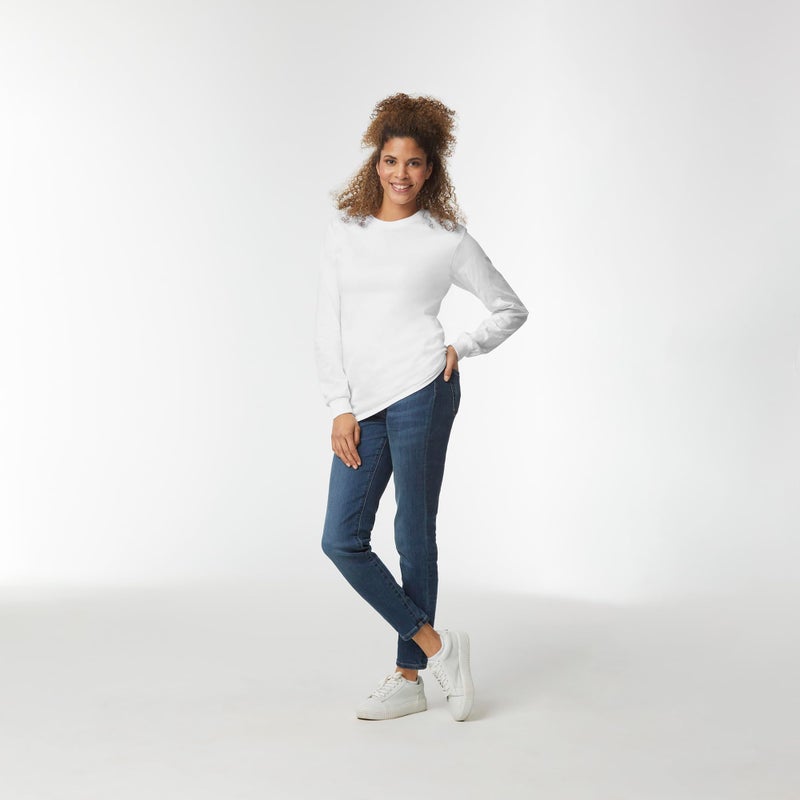 Gildan Men's Ultra Cotton Long Sleeve T-Shirt, Style G2400, Multipack, White (2-Pack), 4X-Large - Image 5