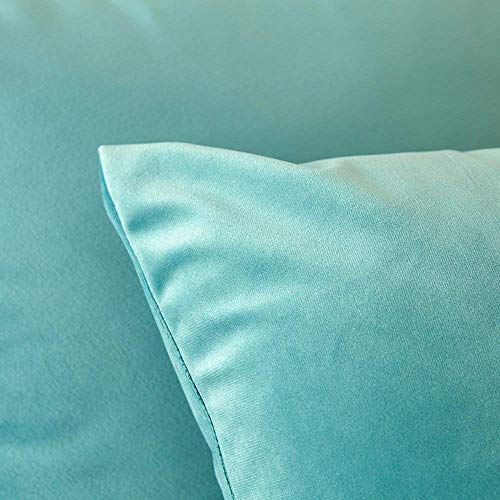 Khooti Velvet Cushion Cover, 30x30 | Teal Green | Pack of 2 | Solid Plain Soft & Smooth, Decorative Cushion Covers for Living Room, Bedroom, Couches, Chairs, Sofas, Beds & Home Decor - Image 2