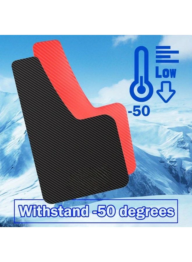 4pcs Black Carbon Fiber Mud Flaps for Small Cars Durable Wear Resistant Mud Guards - Image 4