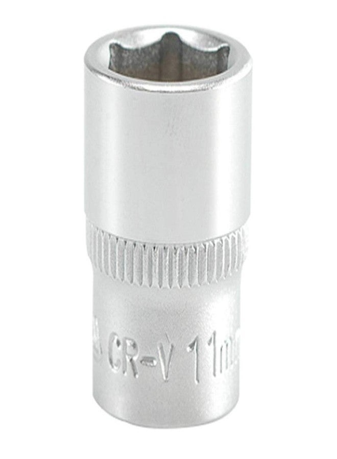 Yato combo Set of 4 Hexagonal Sockets YT-1410(11mm),YT-1411(12mm),YT-1413(13mm), YT-14122(14mm) with length of 25mm and 1/4 inch drive made of chromium Vanadium-Pack of 4 - Image 2
