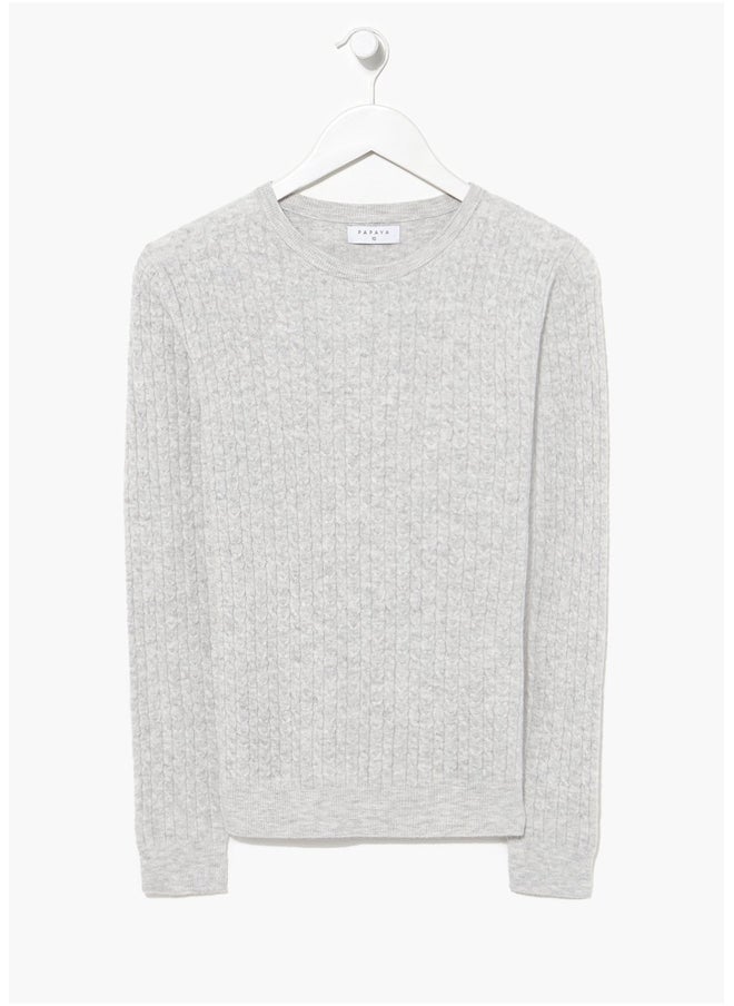 Matalan Grey Baby Cable Jumper  - Image 1