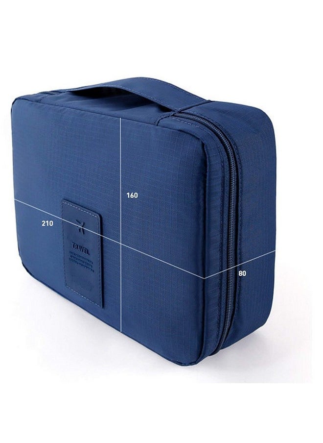 Styleys Toiletry Bag Travel Pouch Cosmetic Pouch (S1028 Navy Blue)  - Image 1