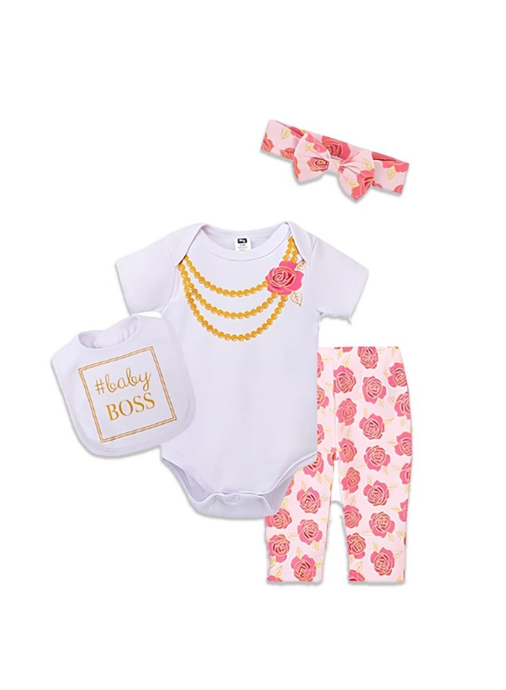 My Pumpkin Newborn Baby 8 pcs cute giftset with Body suits and Pants for Baby girls 9 in 1 - Image 2