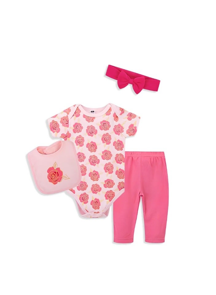 My Pumpkin Newborn Baby 8 pcs cute giftset with Body suits and Pants for Baby girls 9 in 1 - Image 3