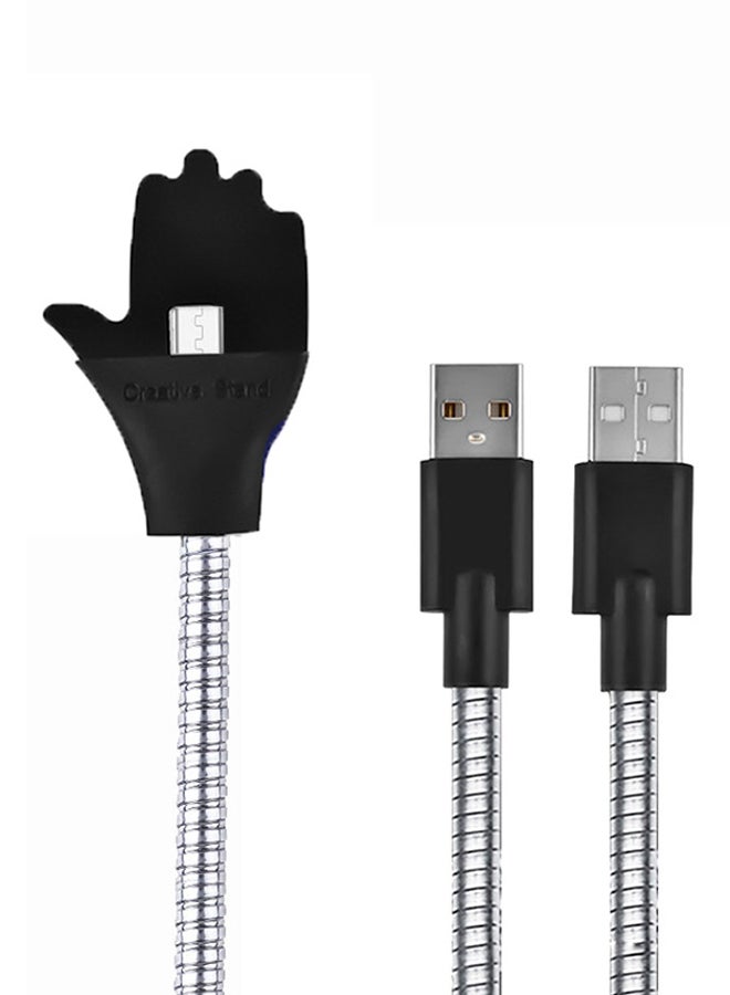 فوبيري قاعدة شحن بمنفذ Micro USB فضي / أسود - Image 1