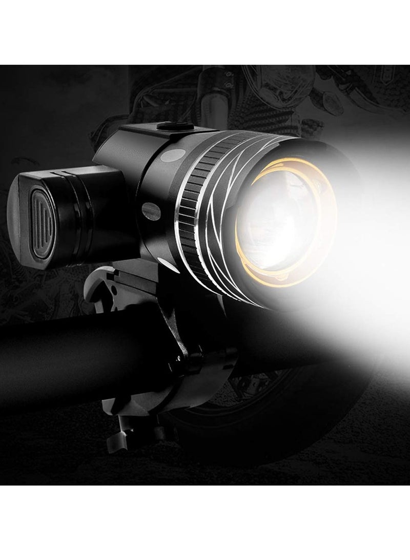 Excefore Bike Light SetUSB Rechargeable, Super Bright Bike Front Headlight  Back Tail Light, 3 Modes Waterproof Bicycle Lights Fit All Bicycles - Image 2