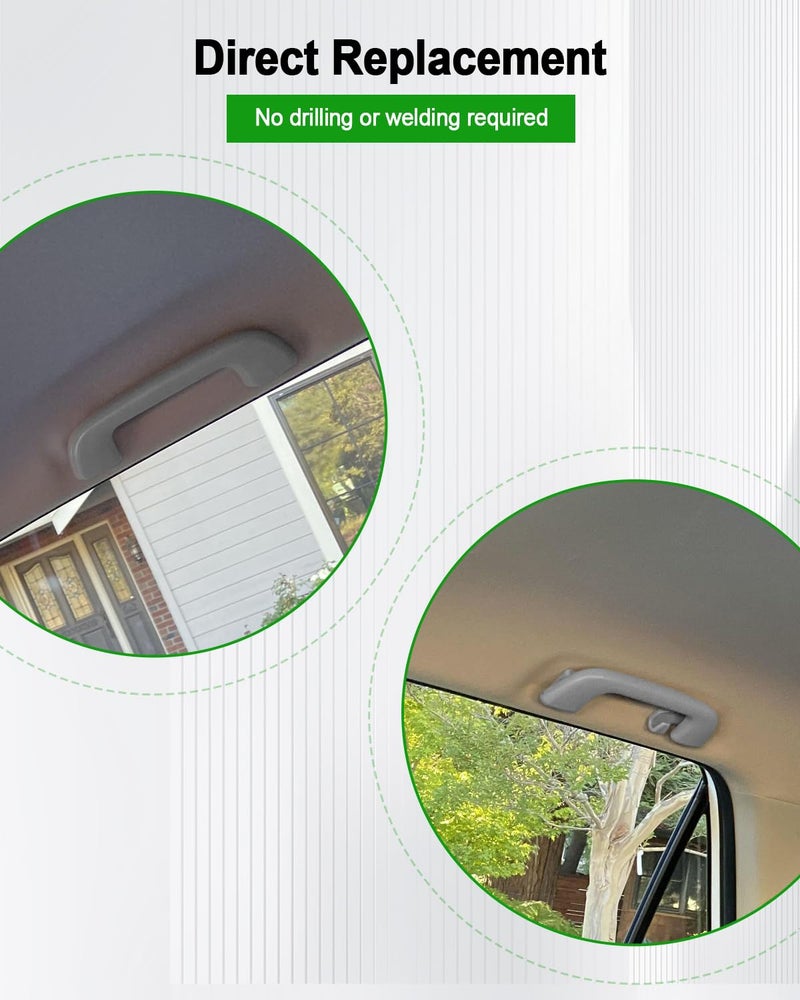 PNYZIK 74610-52030 4Pcs Auto Rear Front Inner Roof Pull Handle Grab Rail Fits for Toyota Rav4 Yaris Aruis EZ and More Replace 74610-52020 74610-52030-B0 74610-52020-B0, Gray Interior Handrail - Image 5